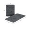 Hastings Home Set of 2 Bathroom Rug Set Memory Foam Mats Striped Microfiber, Non-Slip Absorbent Runner (Gray) 218803IUS - alternate 3